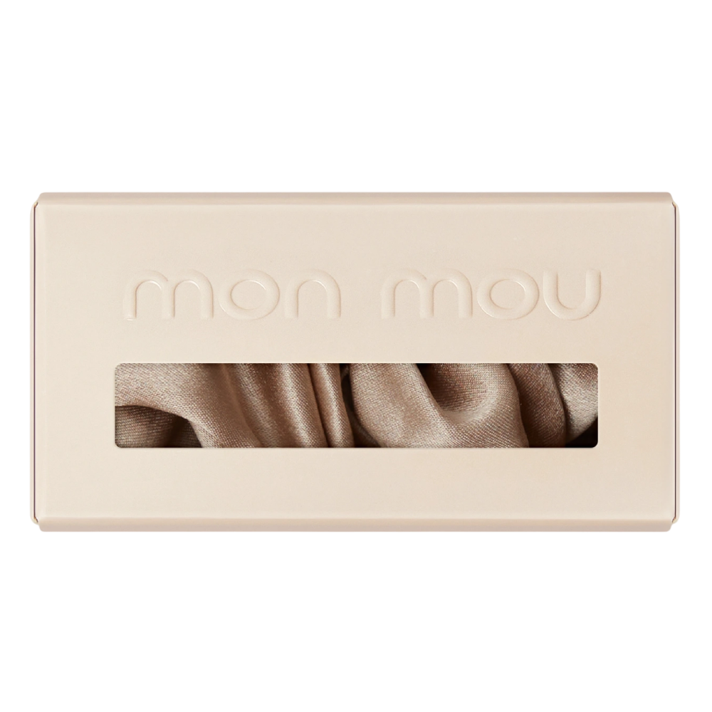 MON MOU Silk Large Scrunchie Beige - Об'ємна резинка для волосся з натурального шовку - фото №1